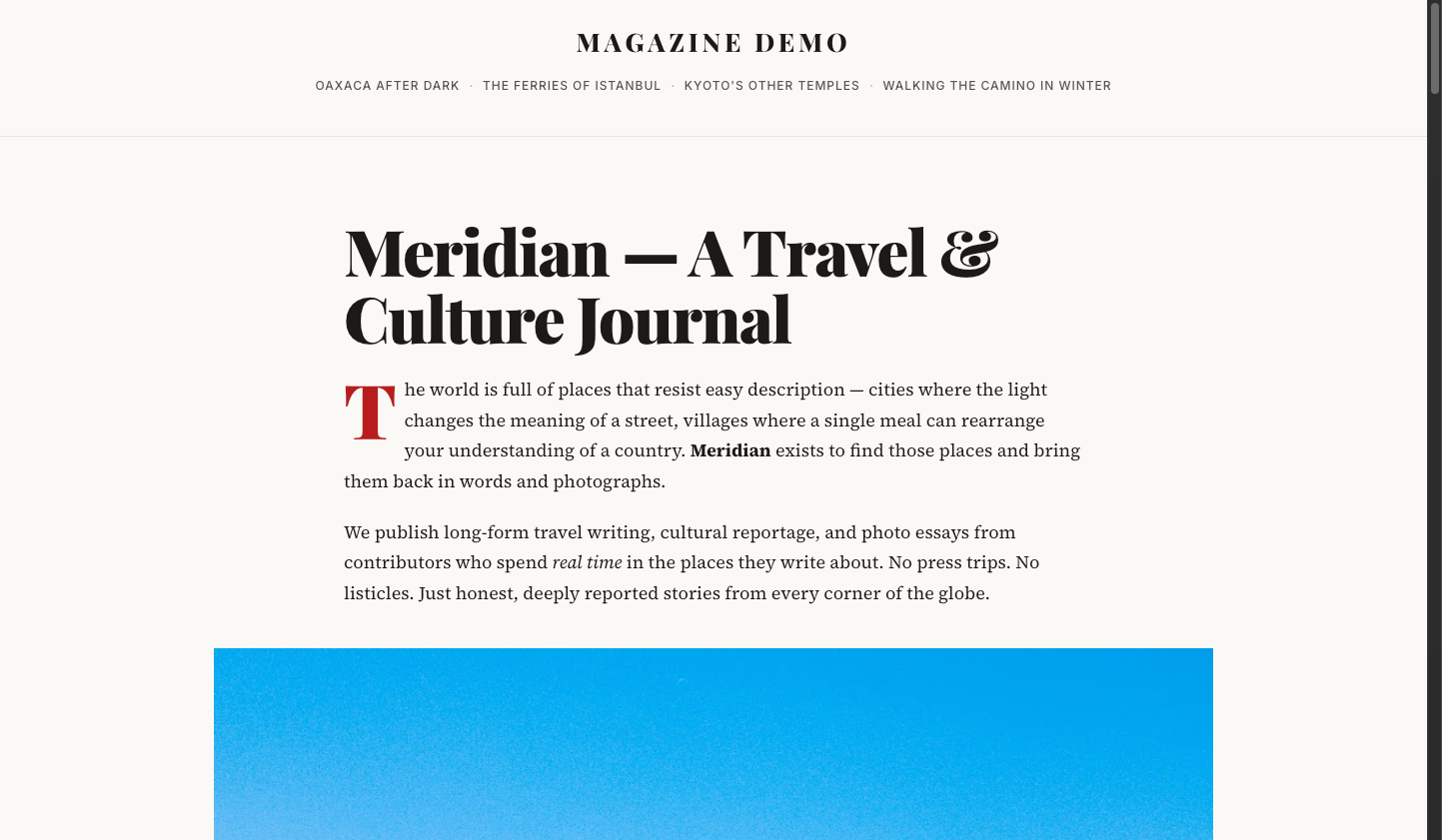 Generated website